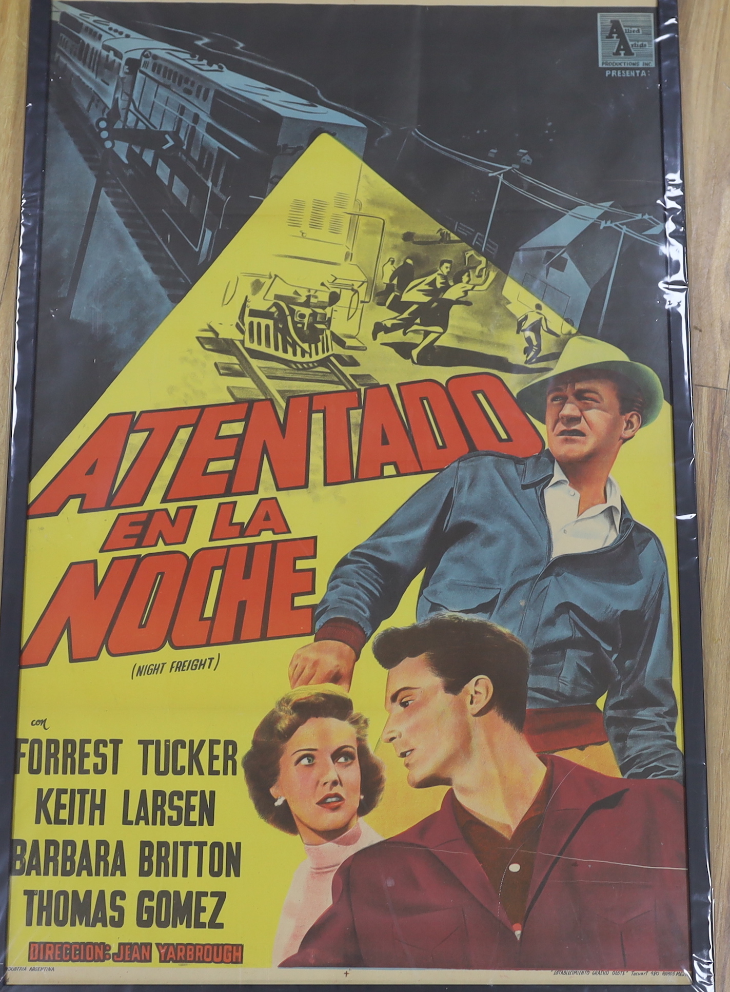 An Argentinian one sheet film poster. 1954, 'What every Woman Wants', 72.5cm wide x 109cm high including frame